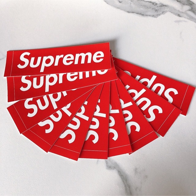 supreme ステッカー　ボックスロゴ　10枚　シュプリーム　シール　赤 | フリマアプリ ラクマ