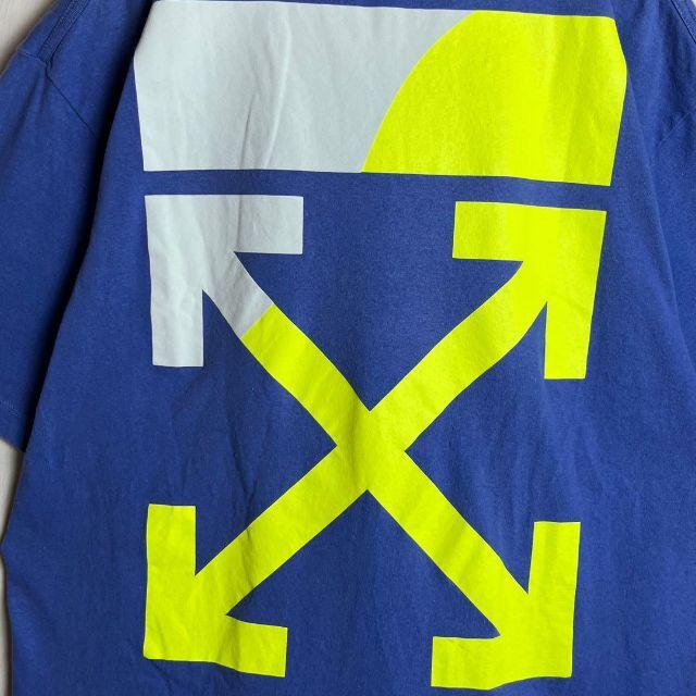 人気デザイン】オフホワイト☆両面ロゴ入りTシャツ クロスアロー 即
