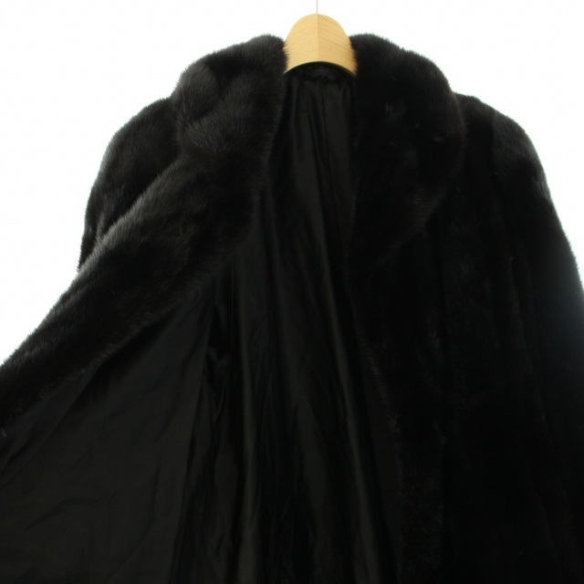 ロイヤル Royal シェアードミンク 毛皮コート ミドル F 黒