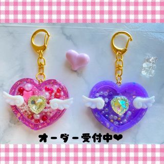 ハンドメイド♡ハートシャカシャカファーショルダーバッグ、ポーチ