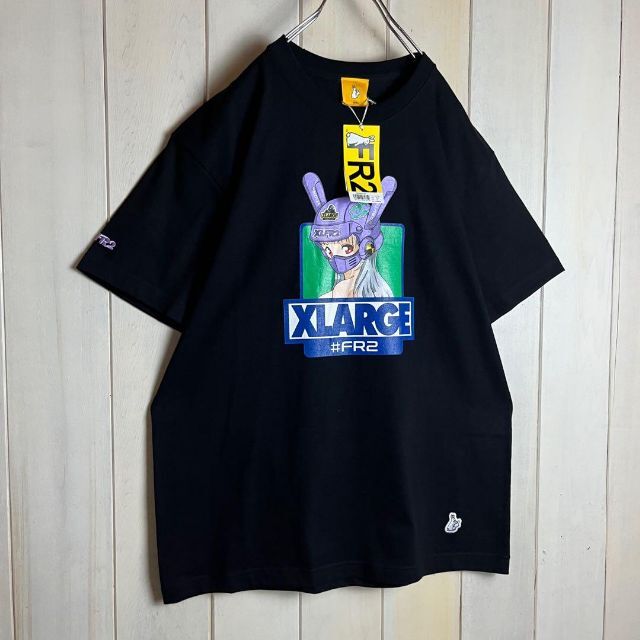 【新品・タグ付き】FR2×エクストララージ☆両面ロゴTシャツ バイカーガール