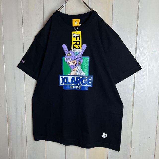 【新品・タグ付き】FR2×エクストララージ☆両面ロゴTシャツ バイカーガール