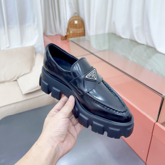 PRADA✨新品未使用 プラダ チョコレートローファー 35.5（22.5cm