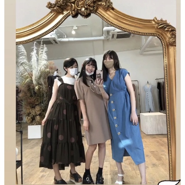 Her lip to - herlipto❤️Denim Wrap-effect Midi Dressの通販 by 300