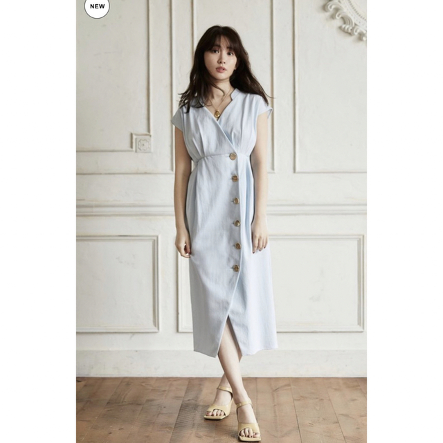 Her lip to - herlipto❤️Denim Wrap-effect Midi Dressの通販 by 300 ...