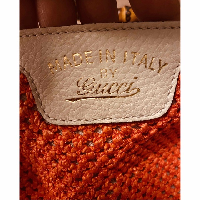 GUCCI 超美品 バンブー ストローバッグ トートバッグ 特価ブランド www
