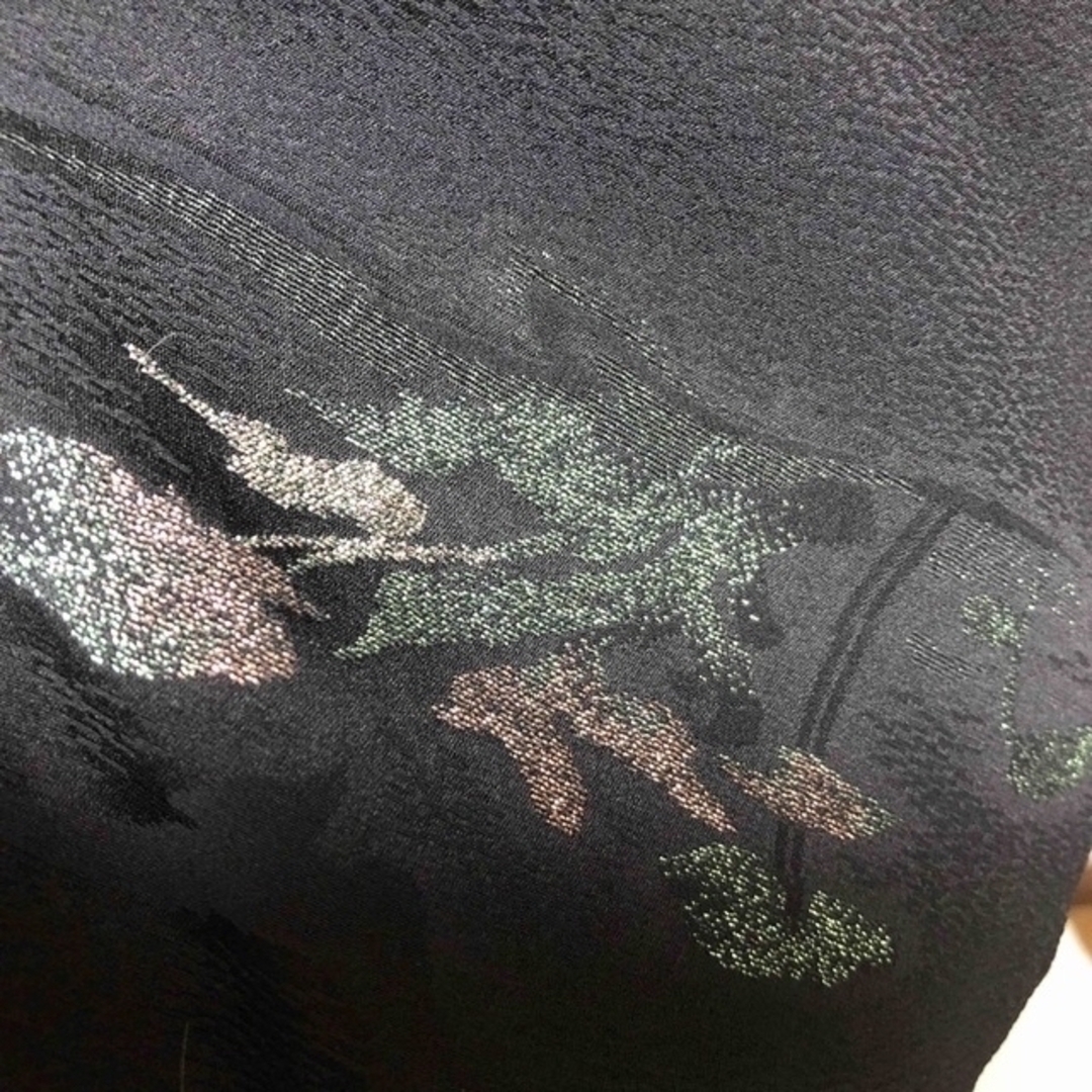 アンティーク黒絵羽織　羽織　黒羽織　黒絵羽　絵羽　着物カーディガン レトロ レディースの水着/浴衣(着物)の商品写真