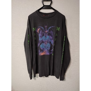 【値下げ不可】古着 90s Marilyn Manson ロンＴ(Tシャツ/カットソー(七分/長袖))