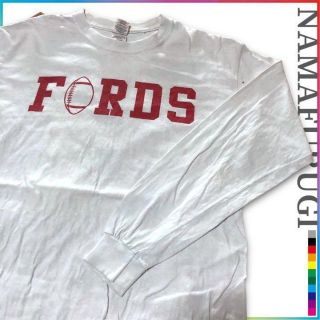 古着 GILDAN  白 アメフト　FIRDS FORDS H 長袖　Tシャツ(Tシャツ/カットソー(七分/長袖))