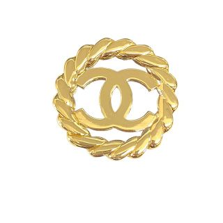 CHANEL - [USED/中古]CHANEL シャネル ブローチ ミラー サークル