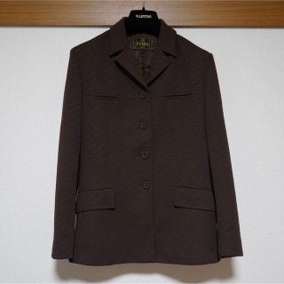 FENDI フェンディ FJ0668 GIACCA VELVET MARBLEDE TAPED BLAZER ブルー ベルベット サイドライン テーラードジャケット 2Bブレザー