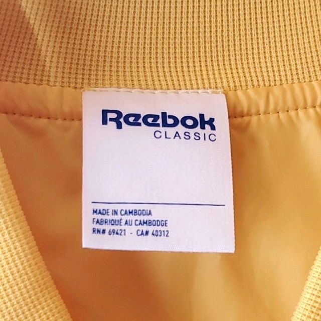 リーボック Reebok ナイロンジャケット 刺繍ロゴ スリーブテープロゴ