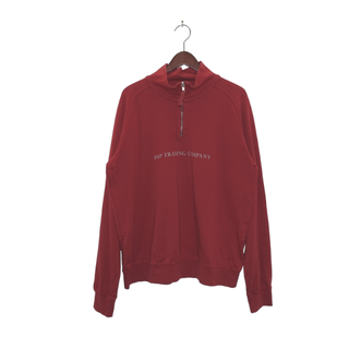 POP TRADING COMPANY HALF ZIP L/S TEE (Tシャツ/カットソー(七分/長袖))