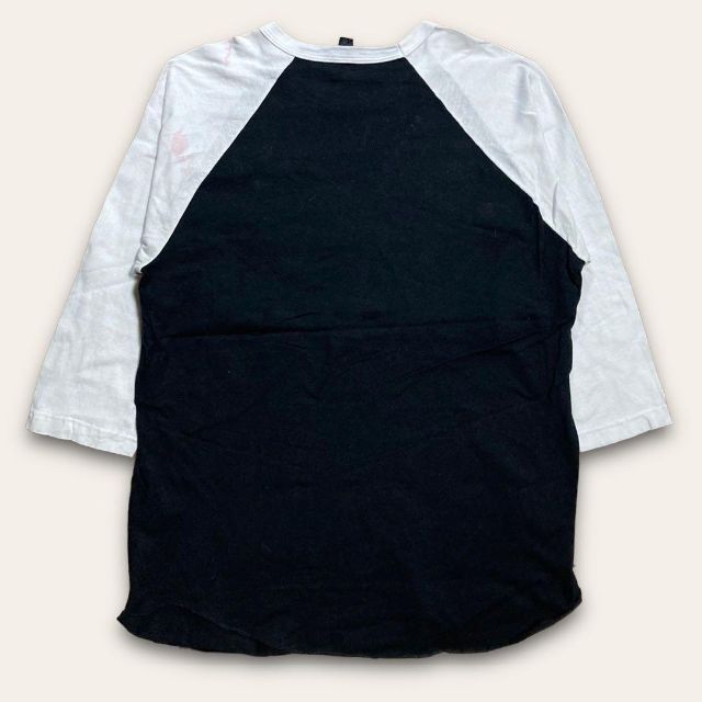 SXE tultex 90s 黒　白 リンガー　ラグラン　バイク　長袖Tシャツ メンズのトップス(Tシャツ/カットソー(七分/長袖))の商品写真