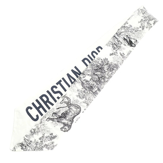 クリスチャンディオール(Christian Dior)のディオール DIOR スカーフ ミッツァ スカーフ シルク ホワイトXブラック (スカーフ)