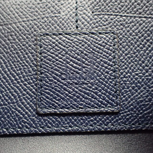 dunhill ダンヒル クラッチバッグ セカンドバッグ レザー ネイビー 紺