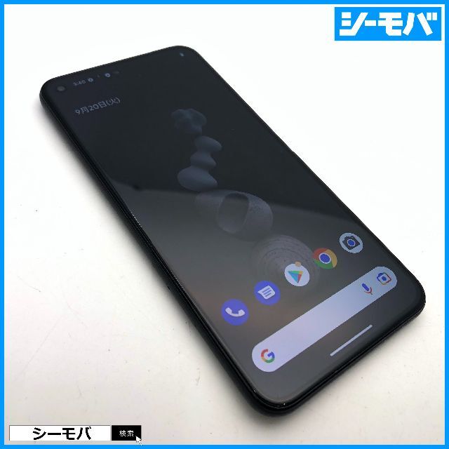 905 SIMフリー Google Pixel 5 128GB ブラック美品傷がほぼ皆無に近いＢランク