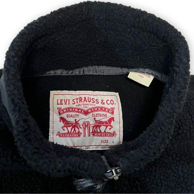 Levi's(リーバイス)のLEVI’S リーバイス【L】ボアジャケット アウター フルジップ 大きいサイズ メンズのジャケット/アウター(ブルゾン)の商品写真