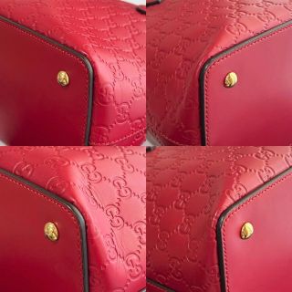 Gucci - 美品☆ グッチ グッチシマ 赤 レザー 2way ハンドバッグ