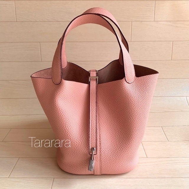 ○leather bucket bag ピンク M○本革 新登場 restocks 8100円 www