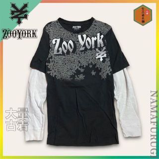 SWD 古着 ZOOYORK  黒 ズーヨーク　スケーター　ロゴ 長袖　Tシャツ(Tシャツ/カットソー(七分/長袖))