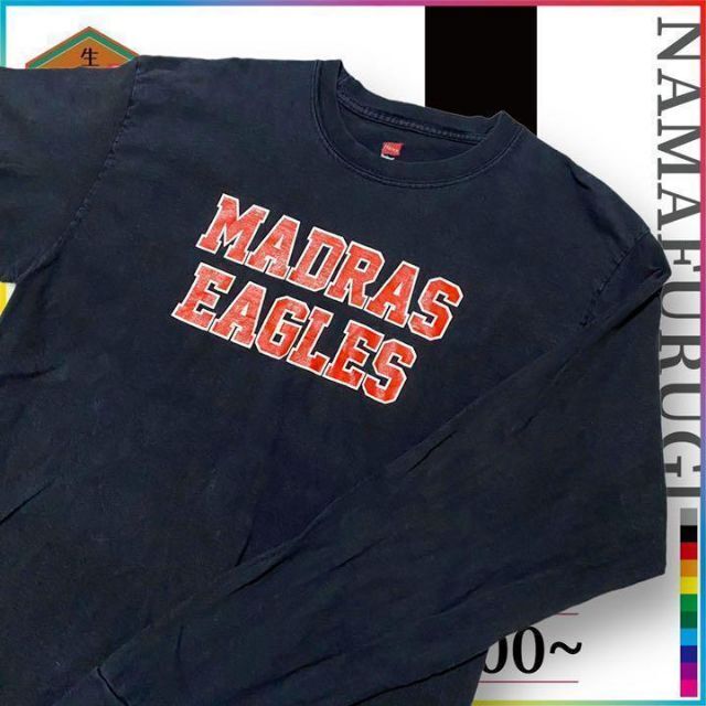 古着 Hanes Y2K  サッカー　マドラス　イーグルス　カレッジ ビンテージ メンズのトップス(Tシャツ/カットソー(七分/長袖))の商品写真