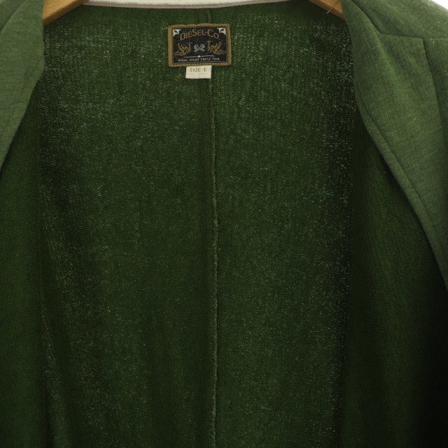 DIESEL(ディーゼル)のディーゼル DIESEL テーラードジャケット スウェット ダブル L 緑 メンズのジャケット/アウター(テーラードジャケット)の商品写真