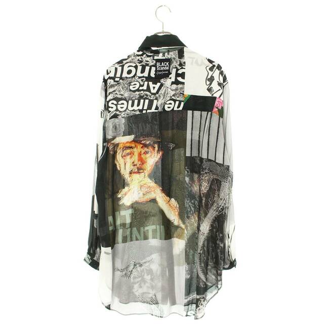 Yohji Yamamoto(ヨウジヤマモト)のヨウジヤマモト  18SS  BLACK Scandal HW-B41-209 総柄変形デザインロング長袖シャツ メンズ メンズのトップス(シャツ)の商品写真