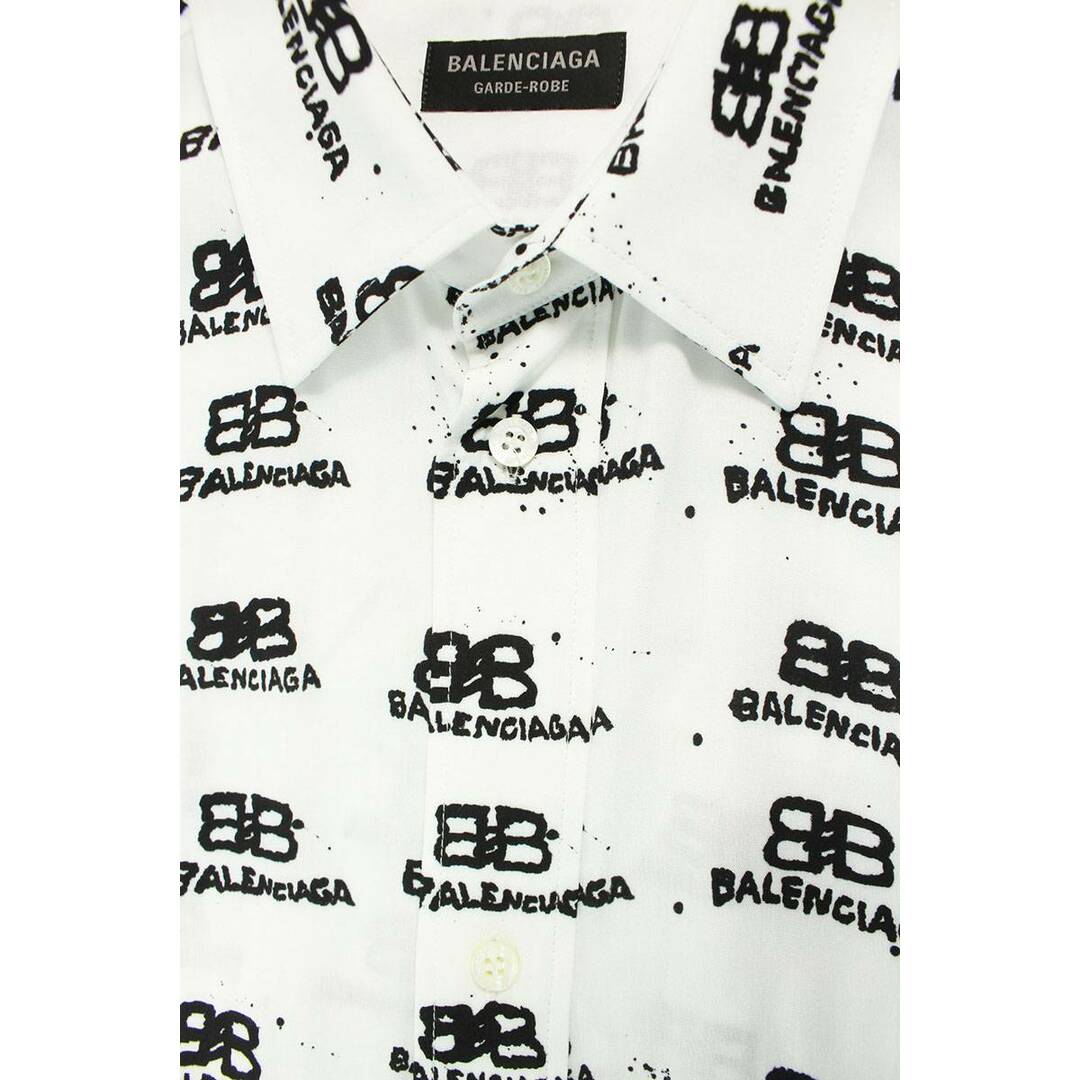 ト送料込 バレンシアガ 23SS OVERSIZED SHIRT 725382 TNL88 BBロゴ 総