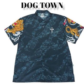 90sDogtown黒龍アロハシャツ虎龍ドッグタウン美品スケボースケーター