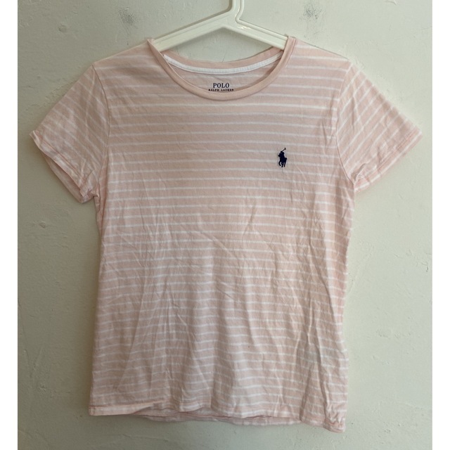 POLO RALPH LAUREN(ポロラルフローレン)のRALPH LAUREN ラルフローレン Tシャツ ボーダー ピンク サイズ M レディースのトップス(Tシャツ(半袖/袖なし))の商品写真