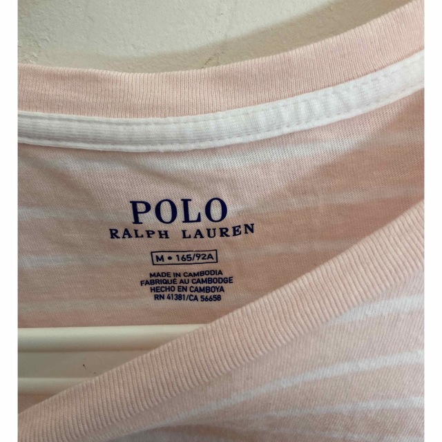 POLO RALPH LAUREN(ポロラルフローレン)のRALPH LAUREN ラルフローレン Tシャツ ボーダー ピンク サイズ M レディースのトップス(Tシャツ(半袖/袖なし))の商品写真