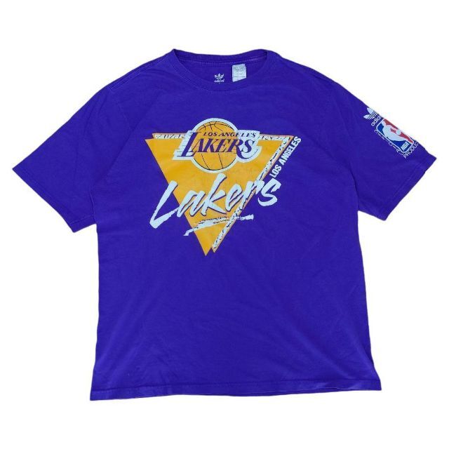 adidas(アディダス)のadidas LAKERS ビッグプリントTシャツ 古着 アディダス レイカーズ メンズのトップス(Tシャツ/カットソー(半袖/袖なし))の商品写真