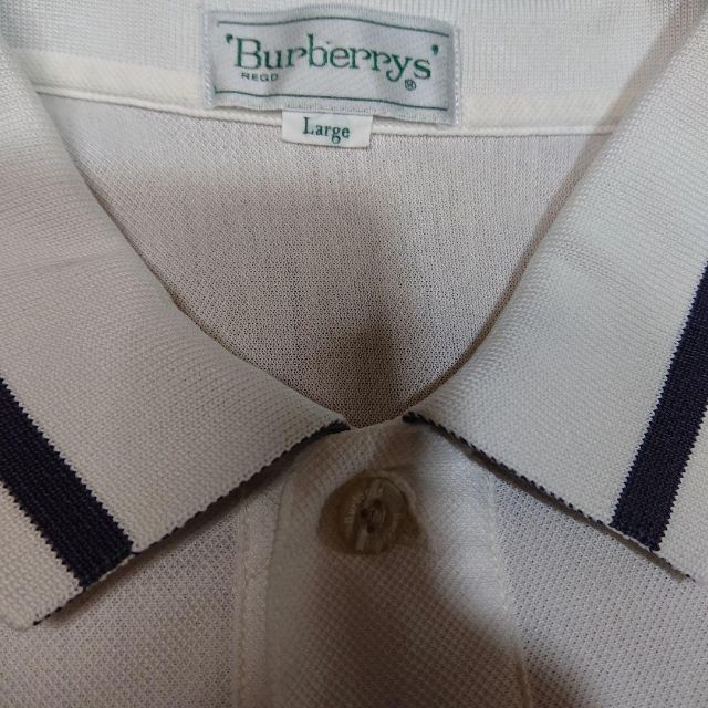 BURBERRY(バーバリー)の90s BURBERRYS 鹿の子 ポロシャツ 古着 バーバリーズ ストライプ メンズのトップス(ポロシャツ)の商品写真