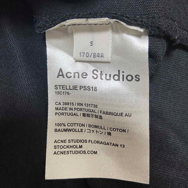Acne Studios(アクネストゥディオズ)のACNE STUDIOS オーバーサイズ ロゴTシャツ Sサイズ メンズのトップス(Tシャツ/カットソー(半袖/袖なし))の商品写真