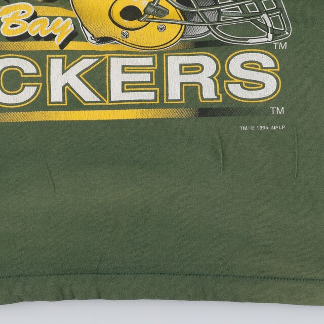 90年代 LOGO 7 NFL GREEN BAY PACKERS グリーンベイパッカーズ スポーツプリントTシャツ USA製 メンズXXL ヴィンテージ /eaa326566