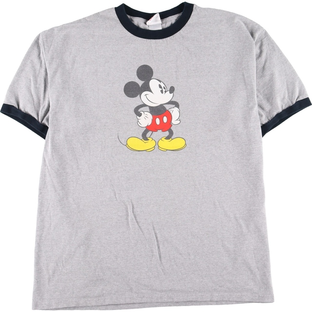 eaa333712取扱店DISNEY store MICKEY MOUSE ミッキーマウス キャラクタープリントTシャツ リンガーTシャツ メンズXXL /eaa333712