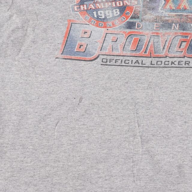 NFL DENVER BRONCOS デンバーブロンコス AFC CHAMPIONS LEAGUE 1998 スポーツプリントTシャツ メンズXXL /eaa333408 3