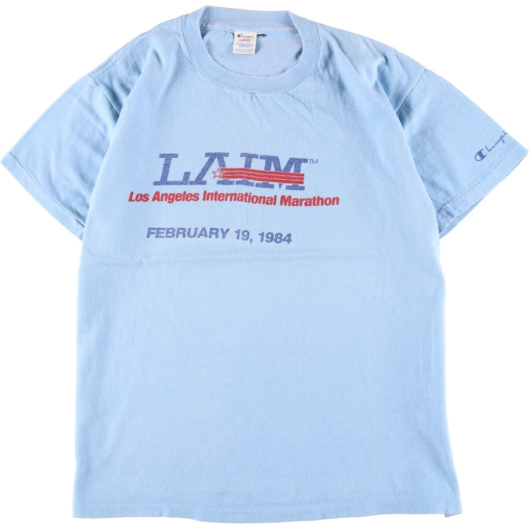 80年代 チャンピオン Champion 両面プリント スポーツプリントTシャツ メンズM ヴィンテージ /eaa333086