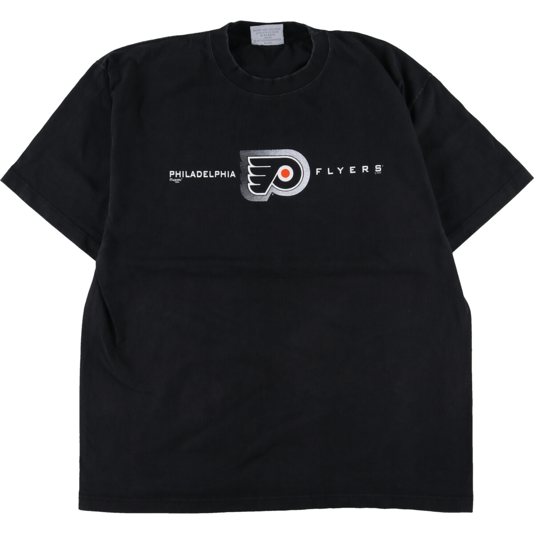 Majestic NHL PHILADELPHIA FLYERS フィラデルフィアフライヤーズ スポーツプリントTシャツ メンズL /eaa333420