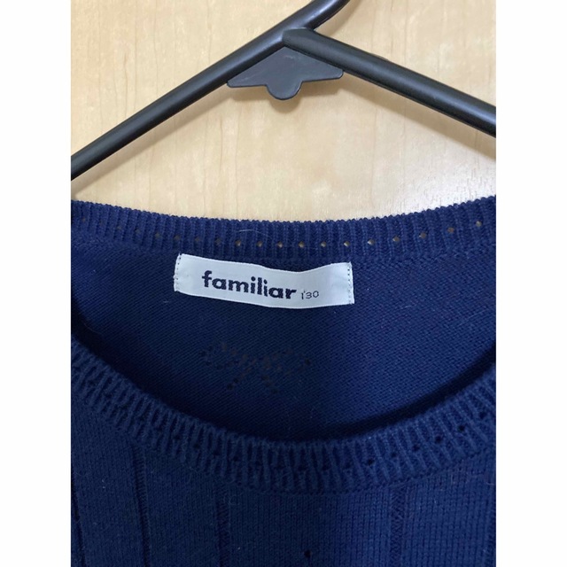 familiar(ファミリア)のFamiliar ファミリア セーターベスト キッズ/ベビー/マタニティのキッズ服女の子用(90cm~)(ニット)の商品写真