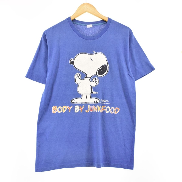 90年代 SNOOPY スヌーピー キャラクタープリントTシャツ メンズM ヴィンテージ /eaa320717