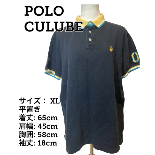 Polo Club(ポロクラブ)のPOLO CULUBE ブラック 半袖 ポロシャツ ロゴ ポロクラブ 黒 メンズのトップス(Tシャツ/カットソー(半袖/袖なし))の商品写真