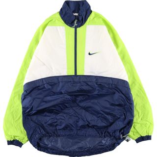 ナイキ(NIKE)の古着 90年代 ナイキ NIKE バックロゴ ハーフジップ ナイロンプルオーバー レディースL ヴィンテージ /eaa328568(ナイロンジャケット)