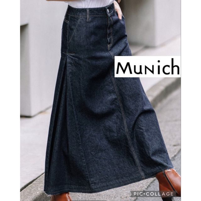 MUNICH(ミューニック)のmunich  ミューニック　12ozデニムマキシスカート　ロングスカート　② レディースのスカート(ロングスカート)の商品写真