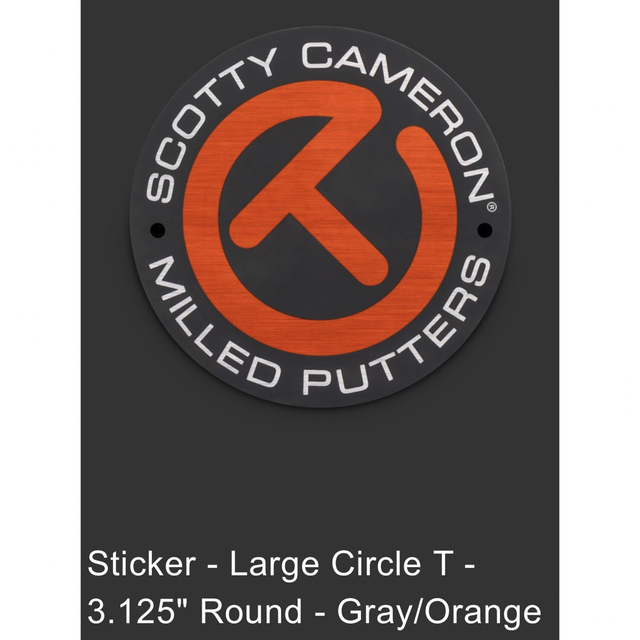 Scotty Cameron(スコッティキャメロン)のスコッティキャメロン限定 サークルTステッカー オレンジ 直径8ｃｍ スポーツ/アウトドアのゴルフ(その他)の商品写真