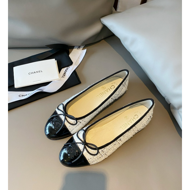 ✨極美品✨ シャネル 23cm バレエシューズ バイカラー ココマーク 36