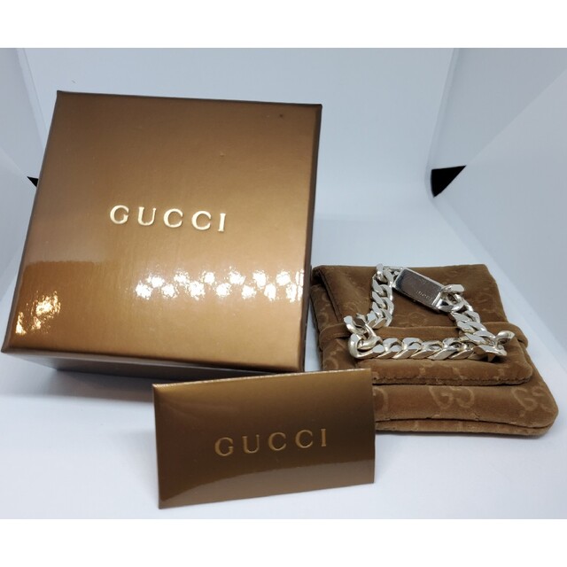 【超レア廃盤品】GUCCI 喜平 フラットリンクチェーン ブレスレット 19号