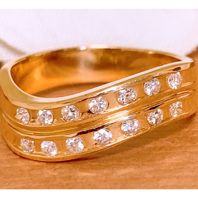 2連風✨上質❗️D0.30CT✨k18ダイヤモンドリング k18ダイヤリング