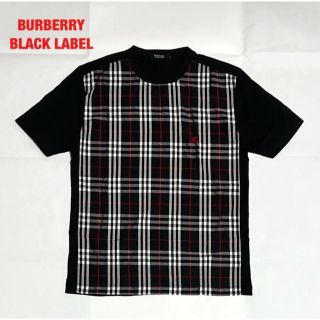 バーバリーブラックレーベル(BURBERRY BLACK LABEL)のBURBERRY BLACK LABEL　切替Tシャツ　ノバチェック　馬上の騎士(Tシャツ/カットソー(半袖/袖なし))